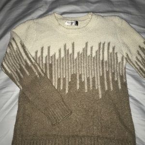 Jon and Anna Brown and White Sweater